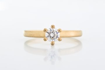 Milkcrown [VE-004] K18YG Diamondpoint 0.3ct Diamond