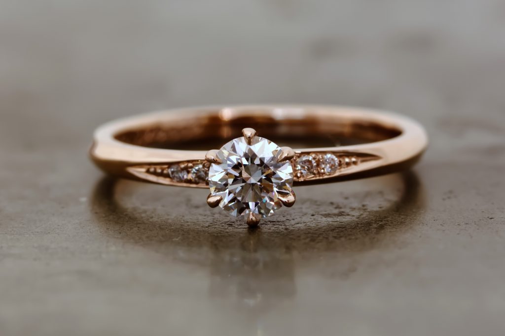 zephyr engagement ring k18pg 4dia