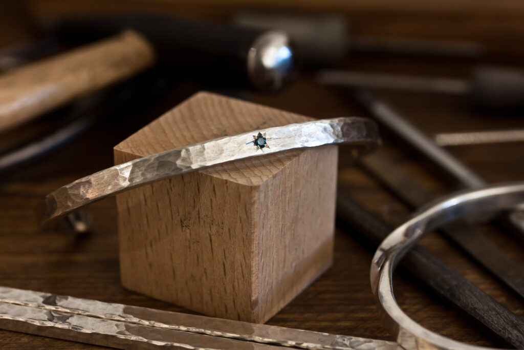 handcrafted silver bangle